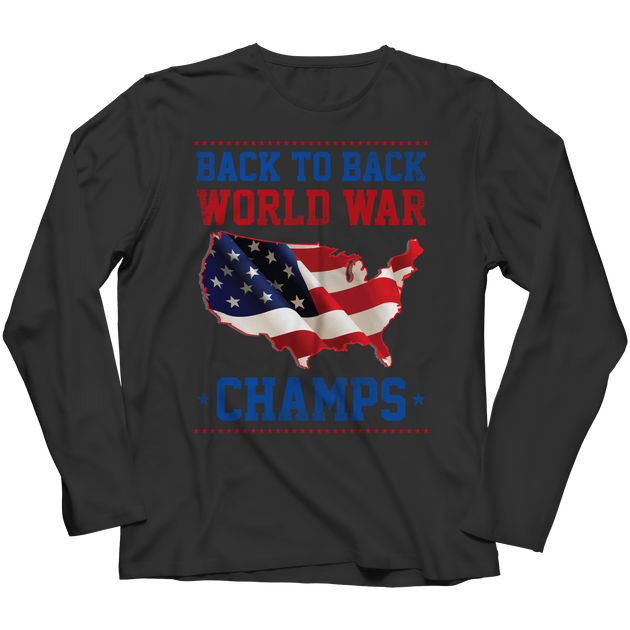 Back-to-Back World War Champs Premium Mens Shirt / Midnight Navy / XS