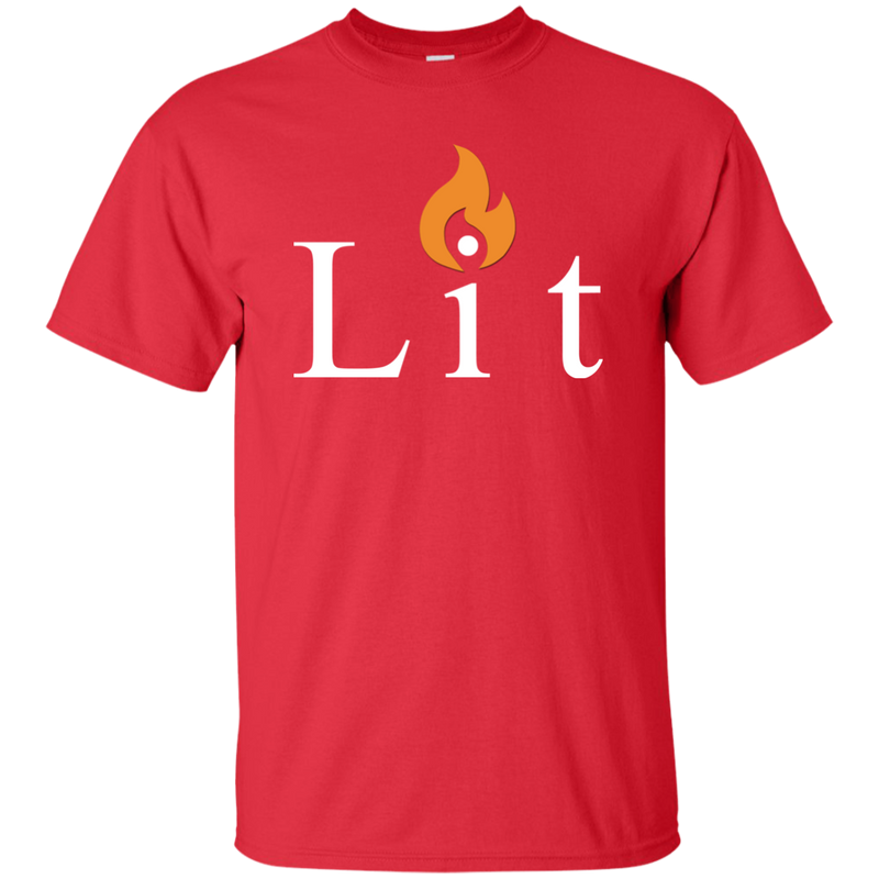 "LIT" T-Shirts - white lettering