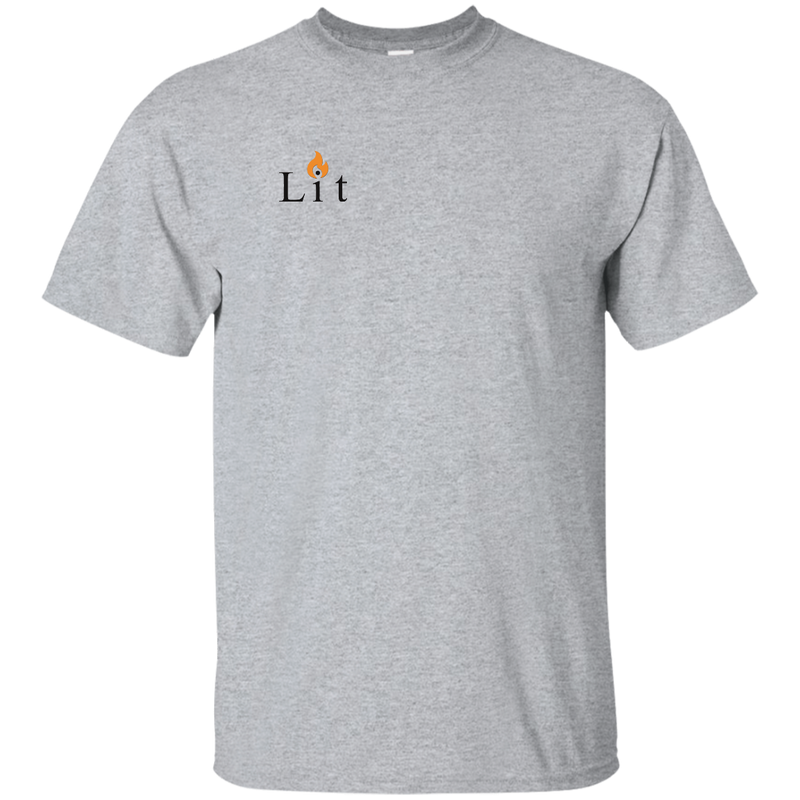 Custom Made "Lit" T-Shirt (Black Text)