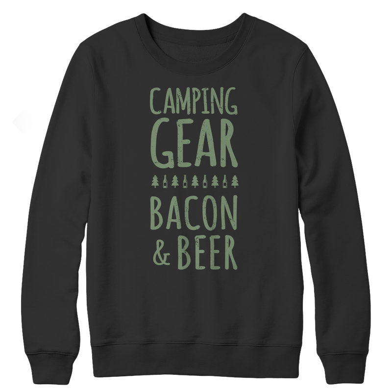 Camping Gear Bacon And Beer T-Shirt