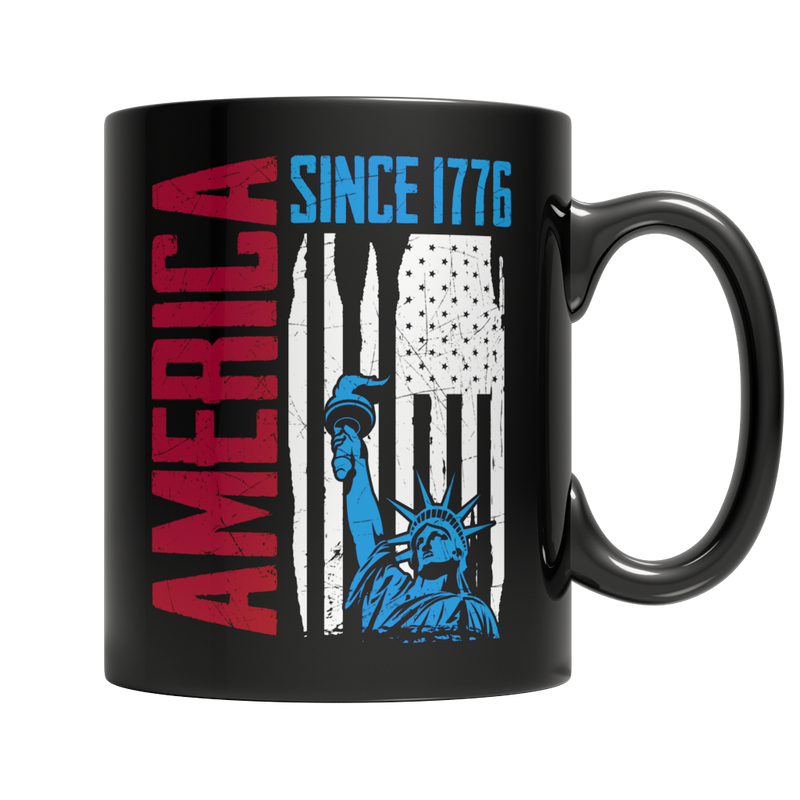 America Since 1776 11oz. Black Mug